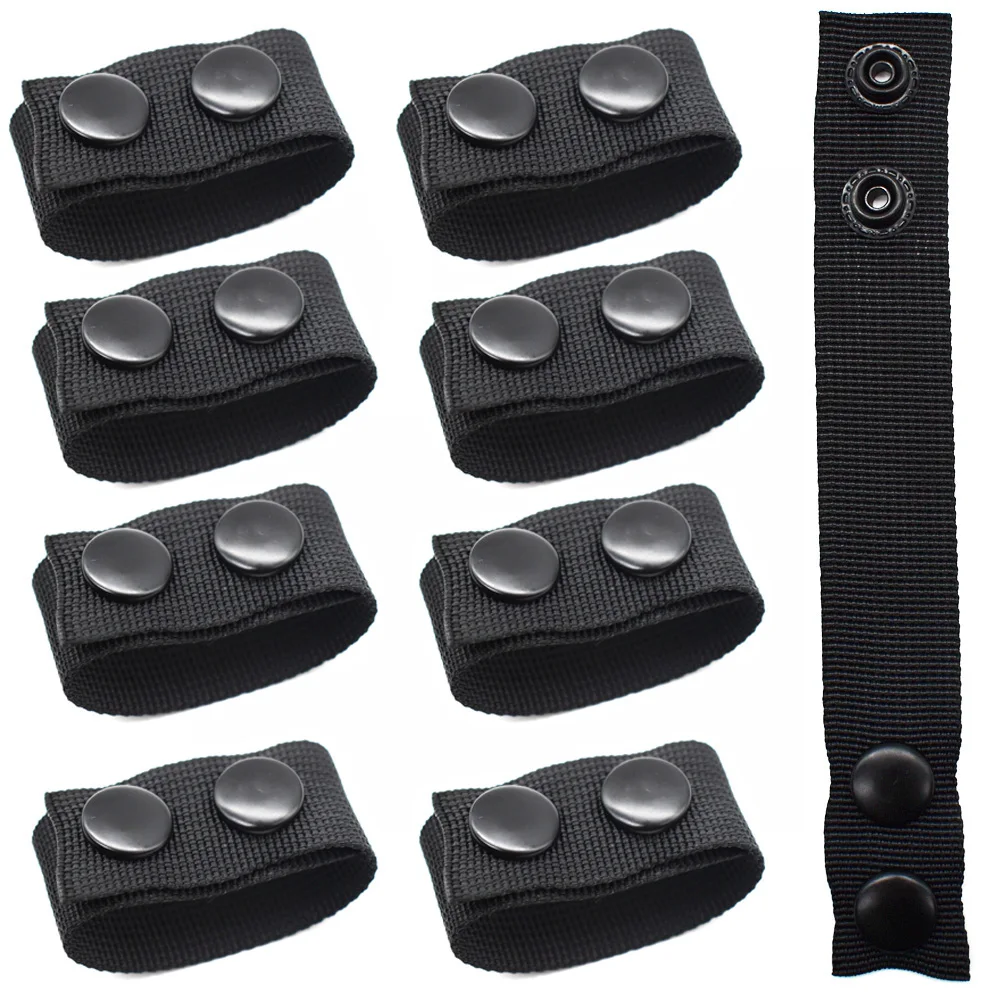 

6Pcs Tactical Heavy Duty Belt Keeper Double Snaps Police Belt Fixed Equipment Accessories Nylon Clip Heavy Duty Belt Molle Strap