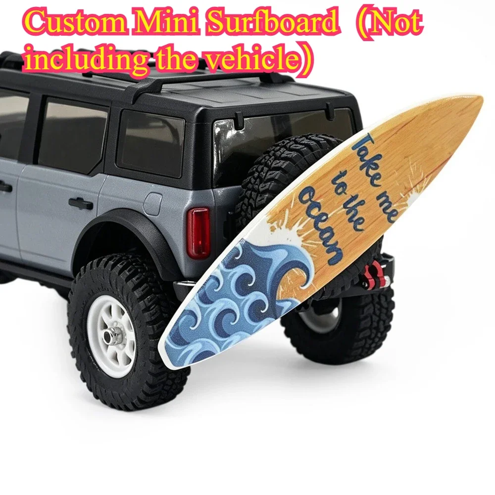 Mini Exterior Surfboard Decor Ornament Fits SCX30 RC Crawler 95x23mm Easy Install Flexible Placement custom size Accessories
