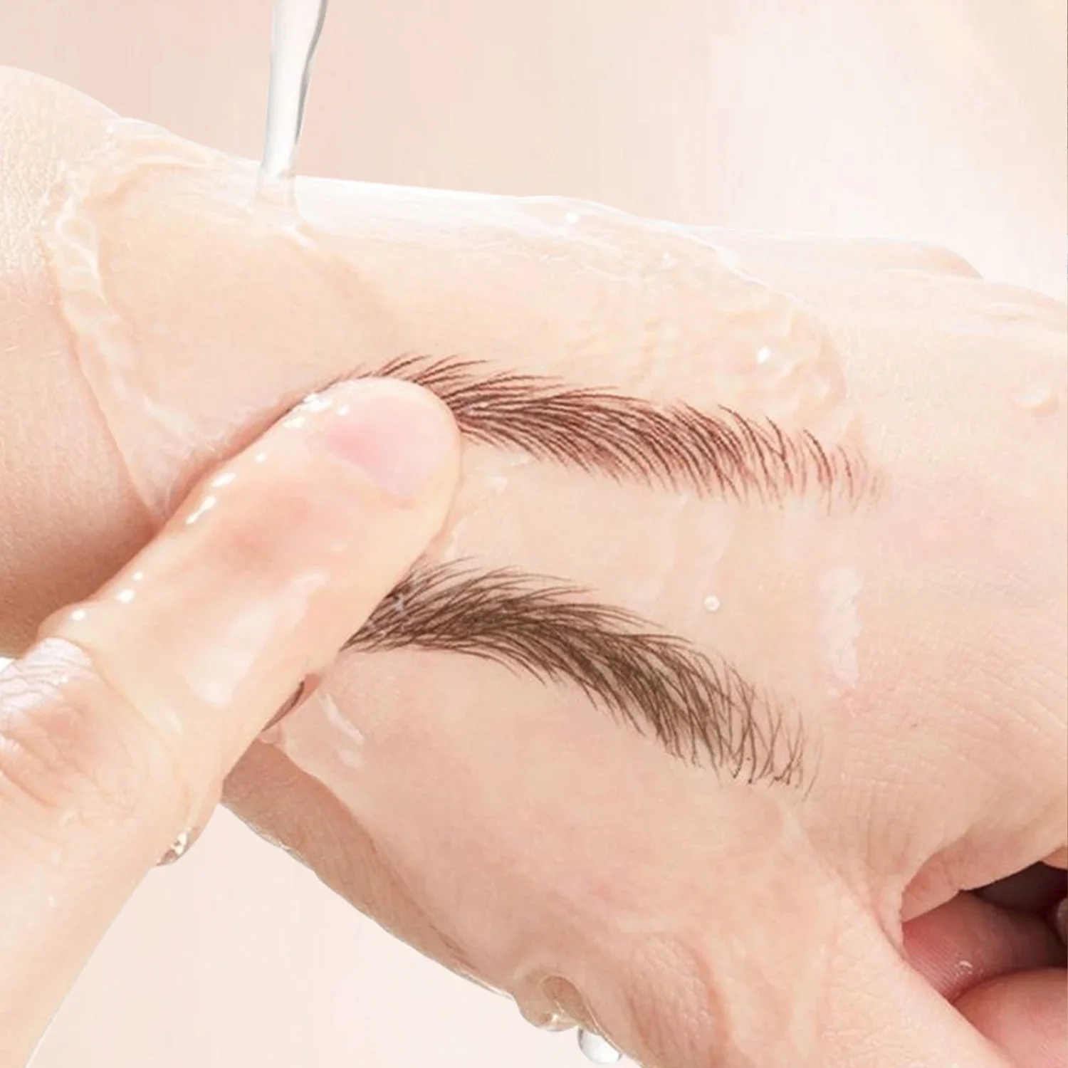 防水液体眉ペンシル染料スクエアブラシ充填生え際ペン演色持続野生眉毛エンハンサーメイクアップ