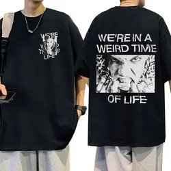 Yungblud-男性と女性のための半袖ラウンドネックTシャツ,特大のユニセックスプリントTシャツ,ヒップホップスタイルの半袖服,ストリートウェア