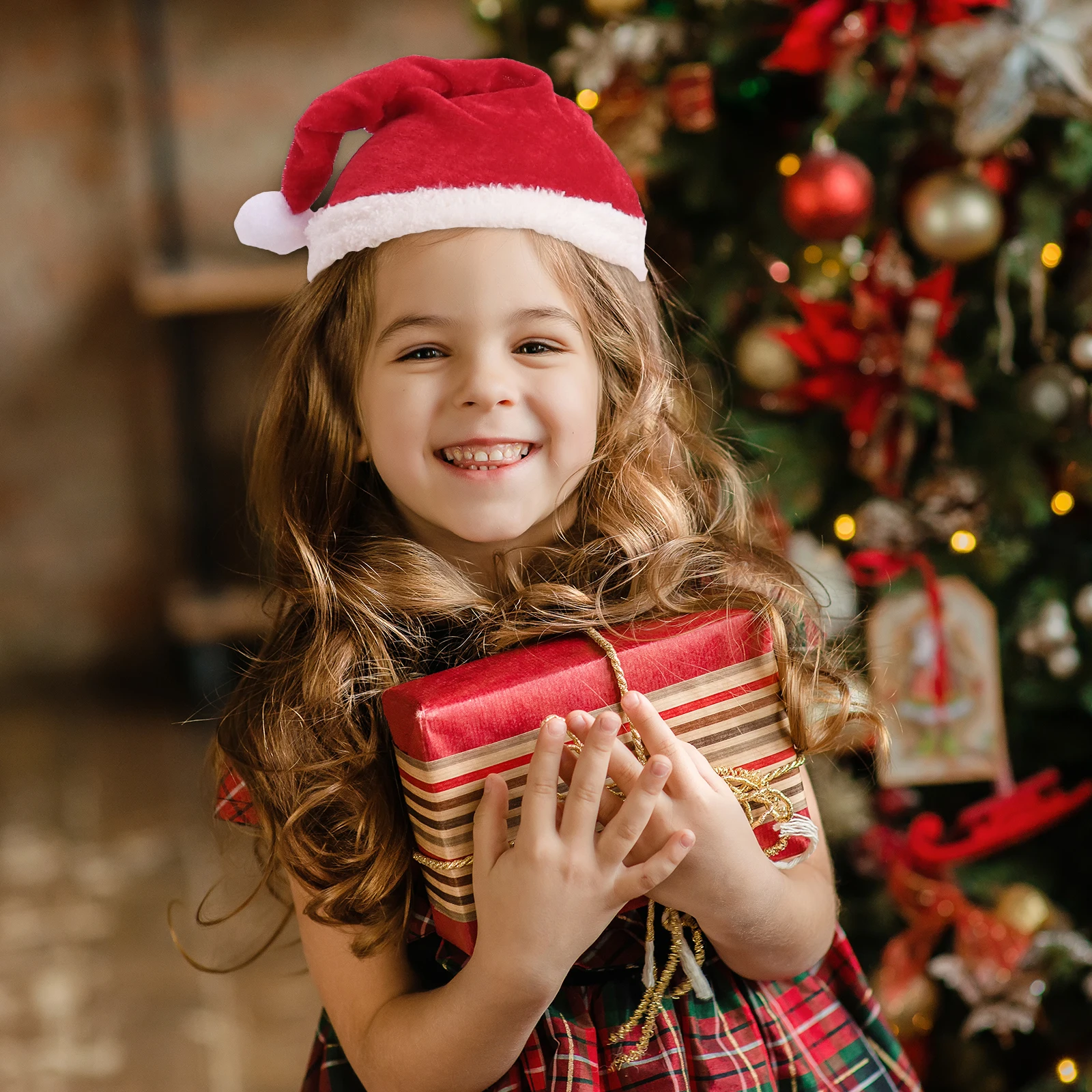 

Santa Claus Clothes Christmas Suit for Girls Outfits Costumes European and American Child Suits