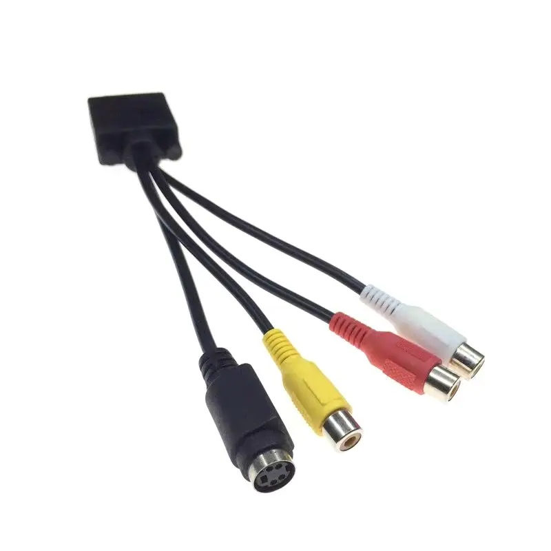 VGA To AV Conversion Cable VGA To S Terminal 4-Hole S-Video Adapter Cable 3RCA Lotus Audio And Video Three Color Cable