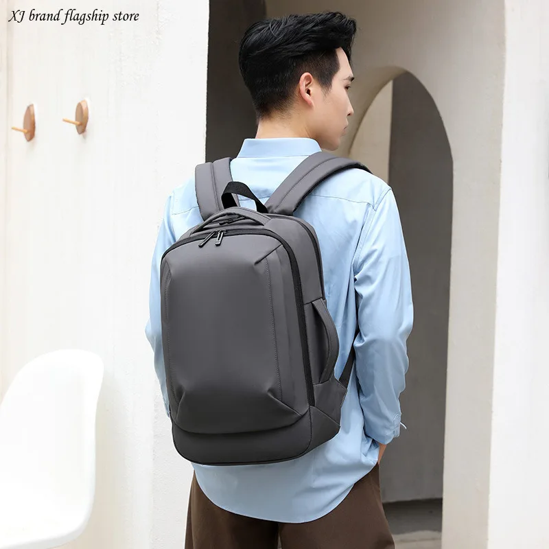 XJ Men's Travel Backpack Expansion Oxford Large Capacity USB Charging Business Men's Backpack Computer Men's Backpack