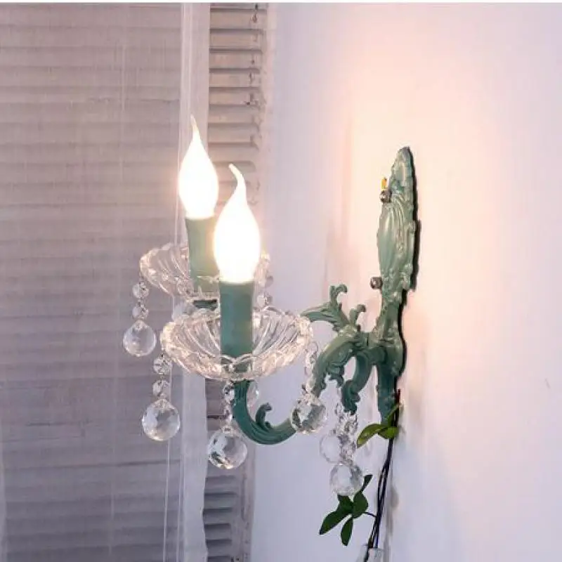 

New arrival villa Wall Lamp for Bedroom hallway indoor Crystal Wall Light Bedside sconces Hotel stair porch Lighting