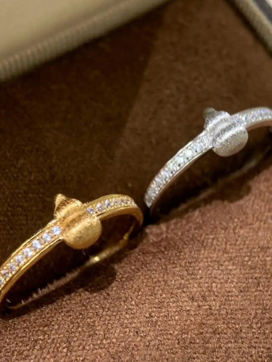 

Retro ature Gold Gourd Ring for Women Faionable Luxury Simple Personali Ring Court Sle Enaved Design Ele