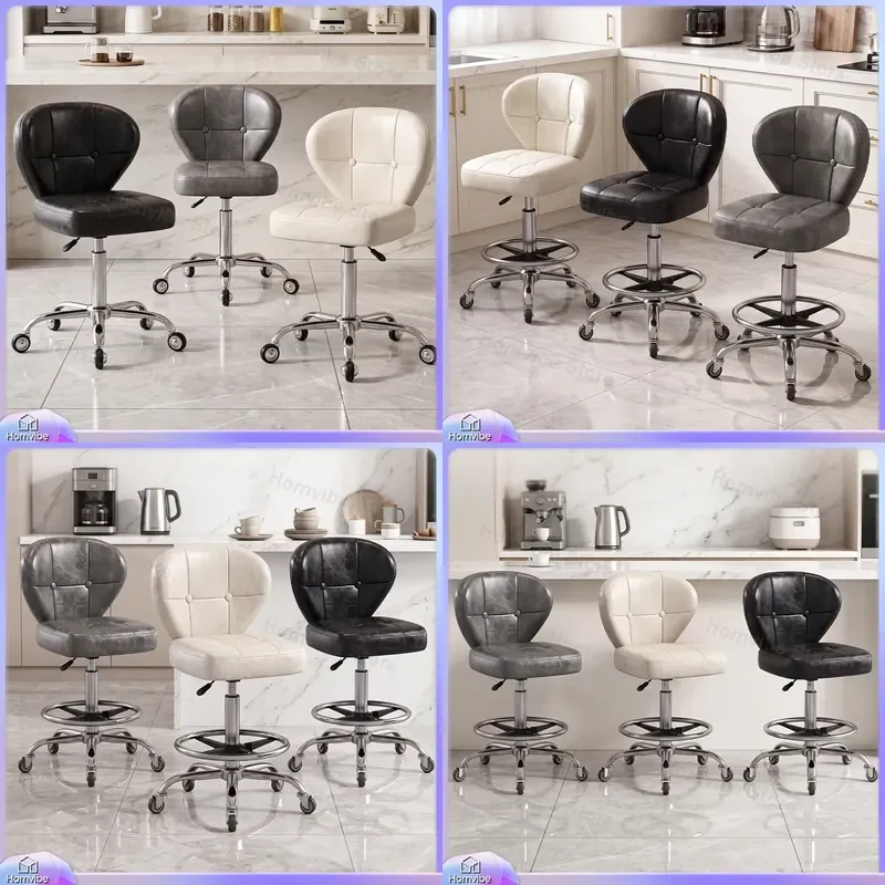 for Beauty Salon Large Rotatable Chair Household Office Manicure Eyelash Liftable Swivel Front Desk Seat