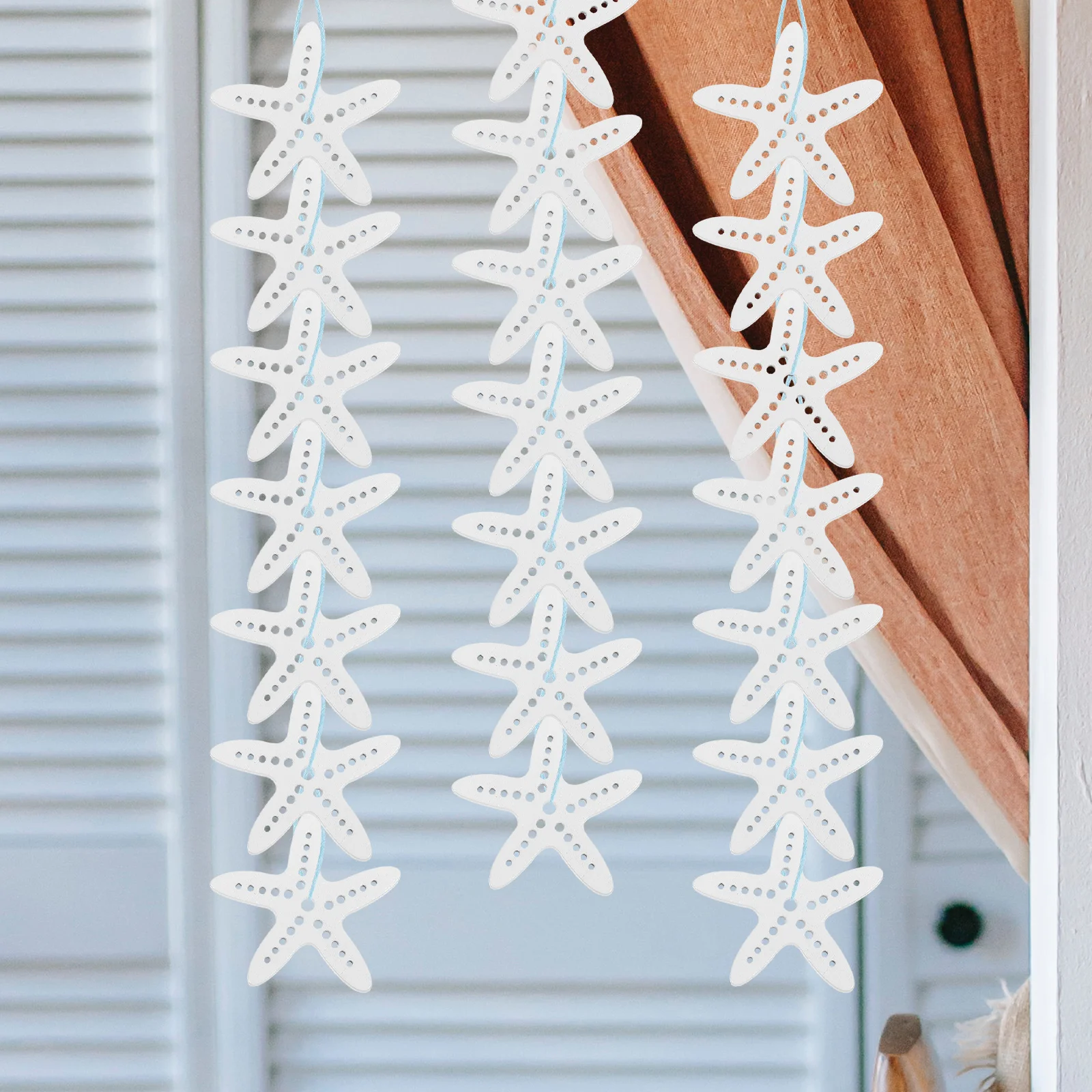 

100pcs 30MM White Wood Slices Mediterranean Ocean Decor Wooden Crafts Diy Cutouts Nautical Garden Hanging Ornaments