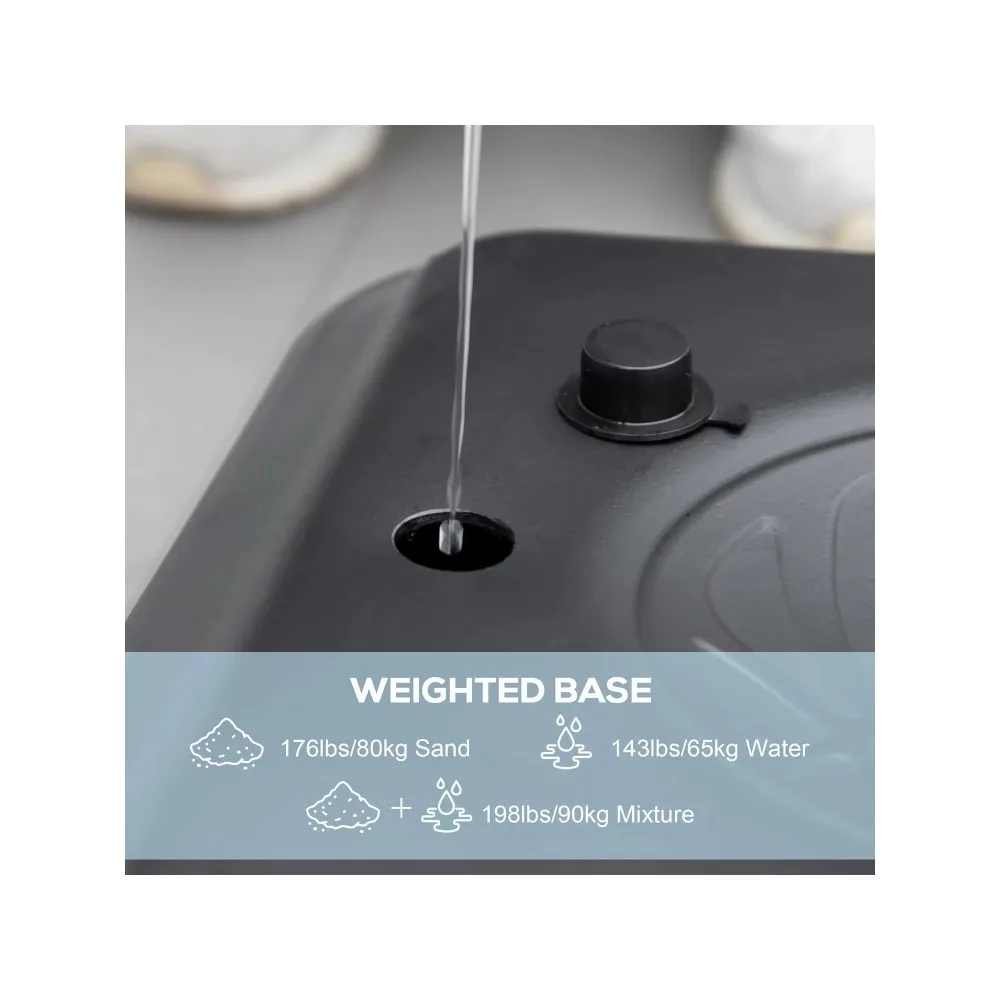 Height Adjustable Pool Basketball Goal, 7.5-10FT, 43.25 Backboard, Wheels, Fillable, Portable Outdoor Basketball Hoop