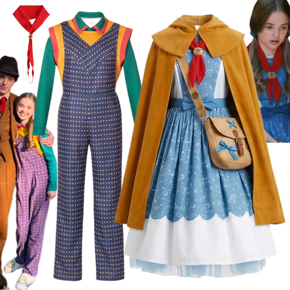 

TV Holly Wheeler Cosplay Costume Shirt Overalls Holly Wheeler Costume Dustin Henderson Outfits Kid's Fantasia Dress Women Girls