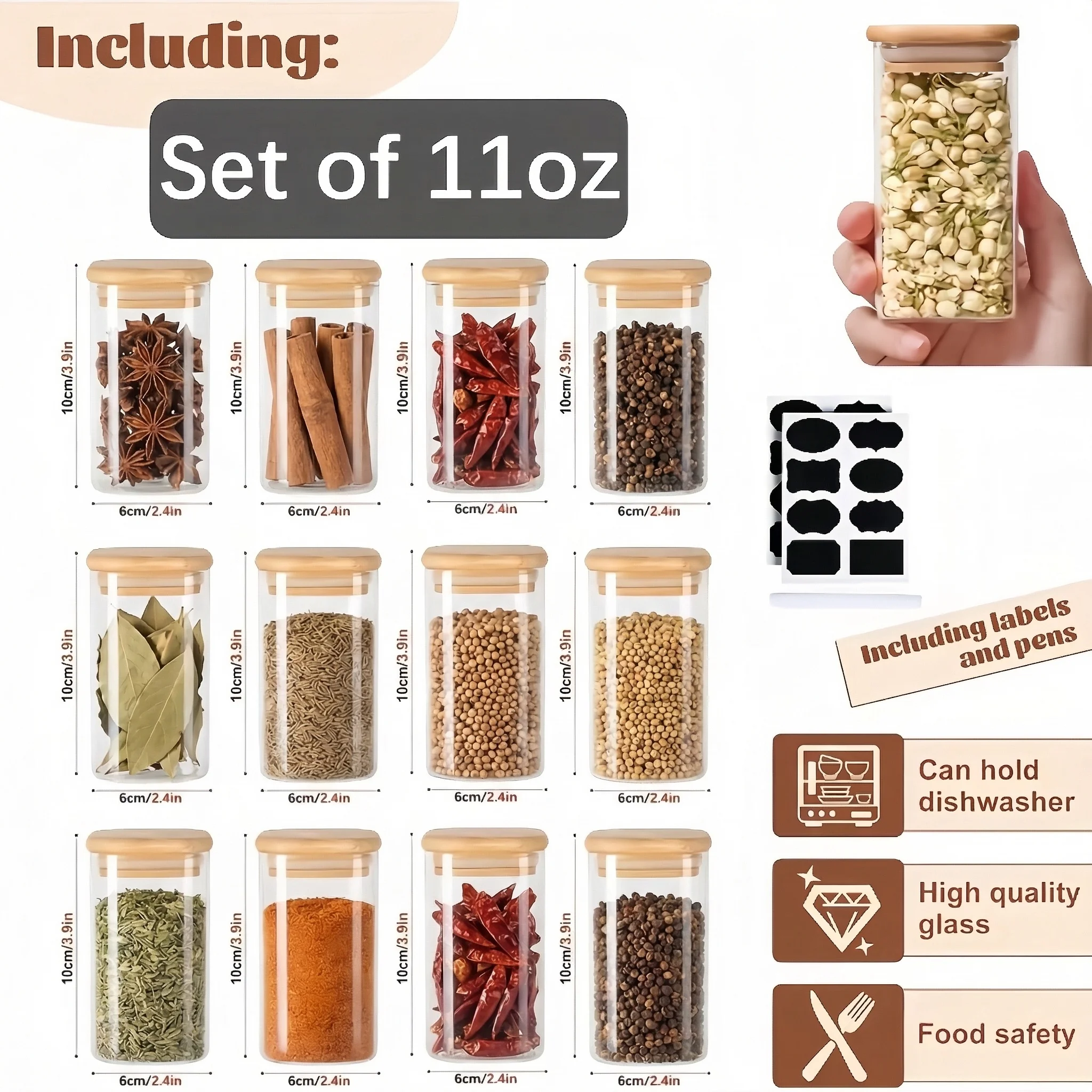 Conjunto de 12 latas de armaze - Mason Jar 8Oz avaliação e preço
