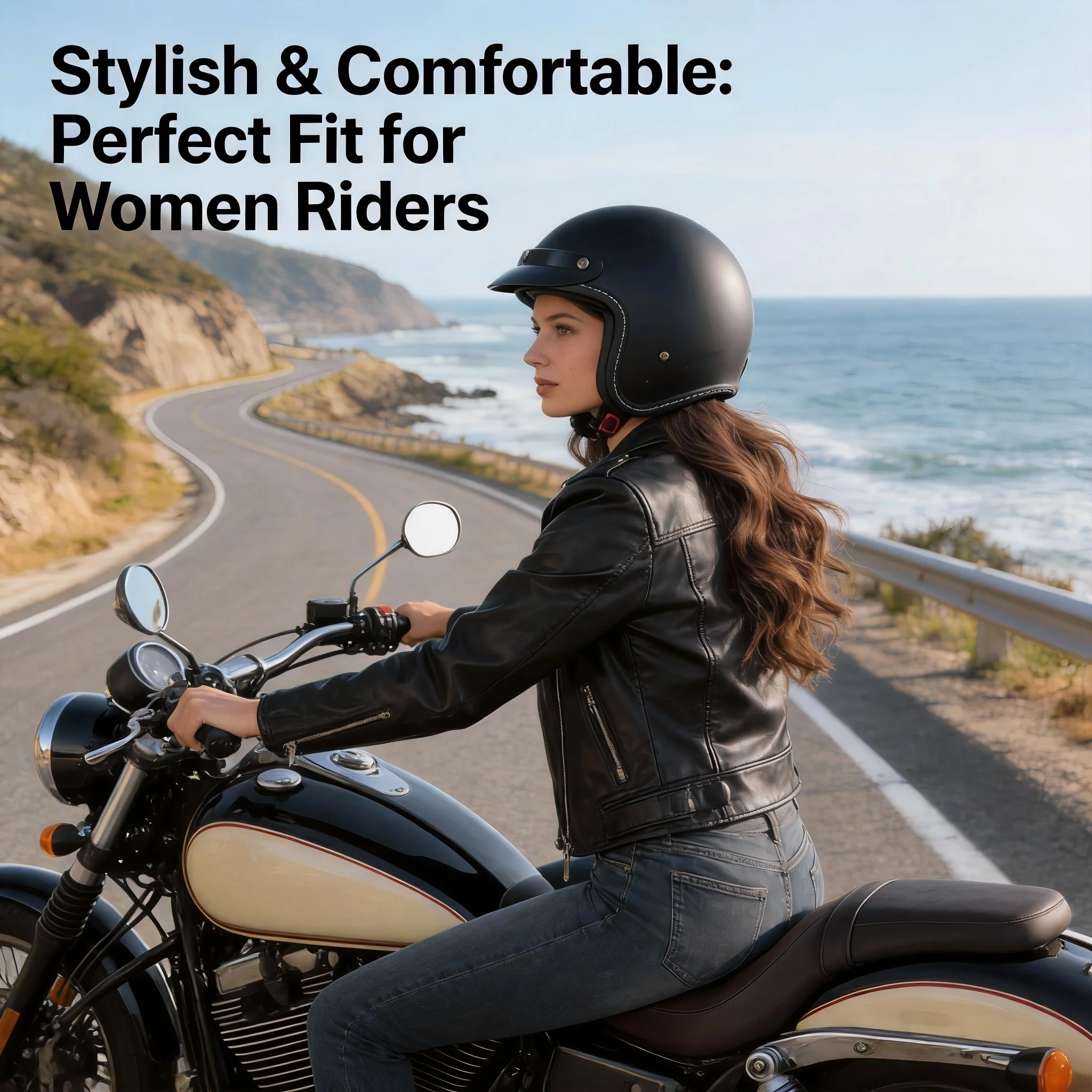 VGV 618 open helmet, multiple goggles to match freely, built-in sun visor, men's and women's outdoor safety riding helmets