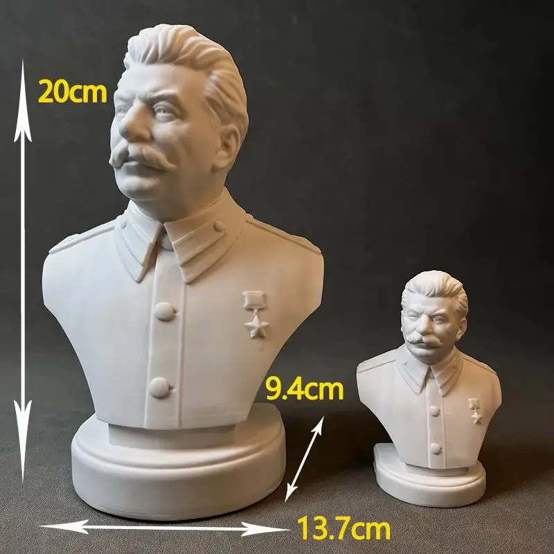 Stalin Plaster Figure Sculpture Soviet Model Great Man Bust Office Study Art Decoration Ornament Teaching Sketch 10/20cm
