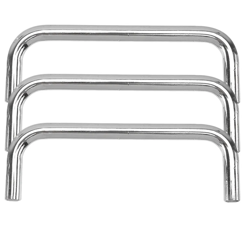 U-Shaped Metal Gate Handle Set, 3pcs Wide Base Drawer Door Pull for Home, Shed, Garage, and Outdoor Gates