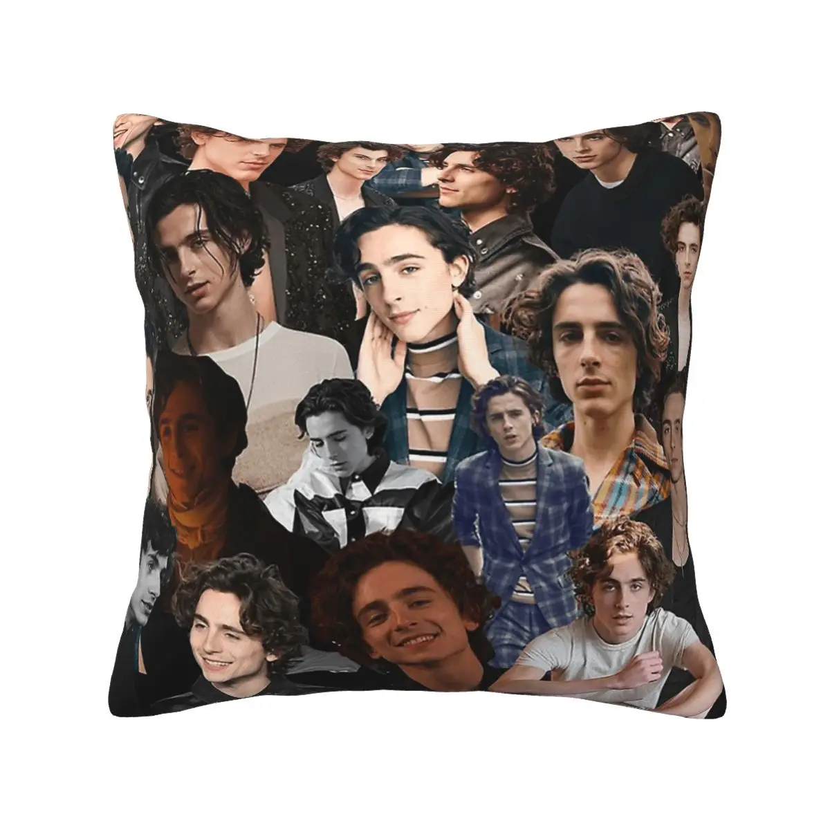 Timothee Chalamet Photo Collage timmy chalamet Polyester Cushion Cover Decor Pillow Case Cover for Chair Double-sided Printed