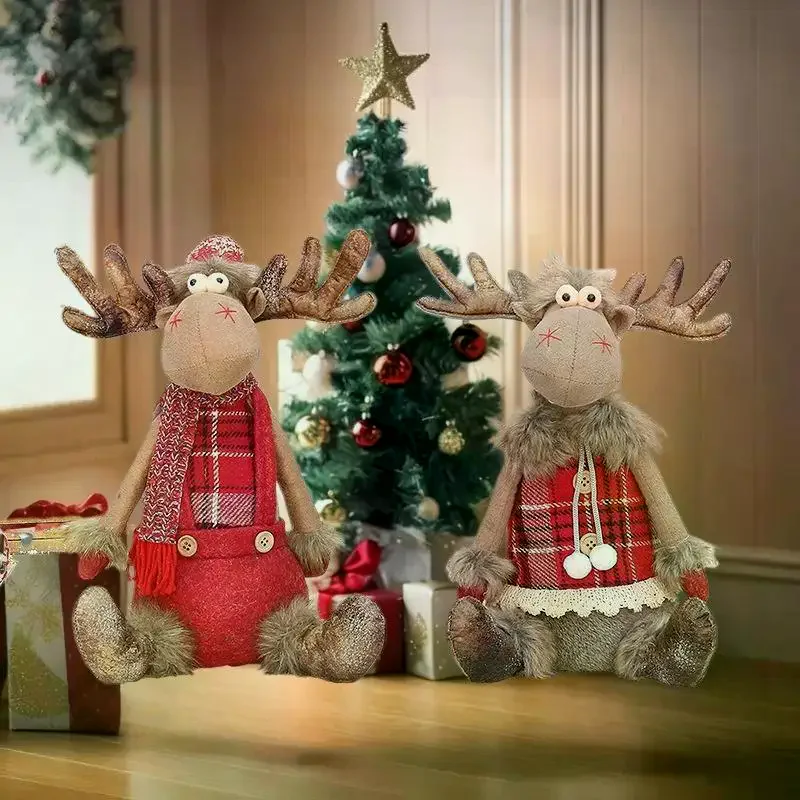 جديد الإبداعية عيد الميلاد دمية زخرفة لوازم الحفلات الأيائل مهرجان الديكور الزينة أفخم دمية لوازم السنة الجديدة