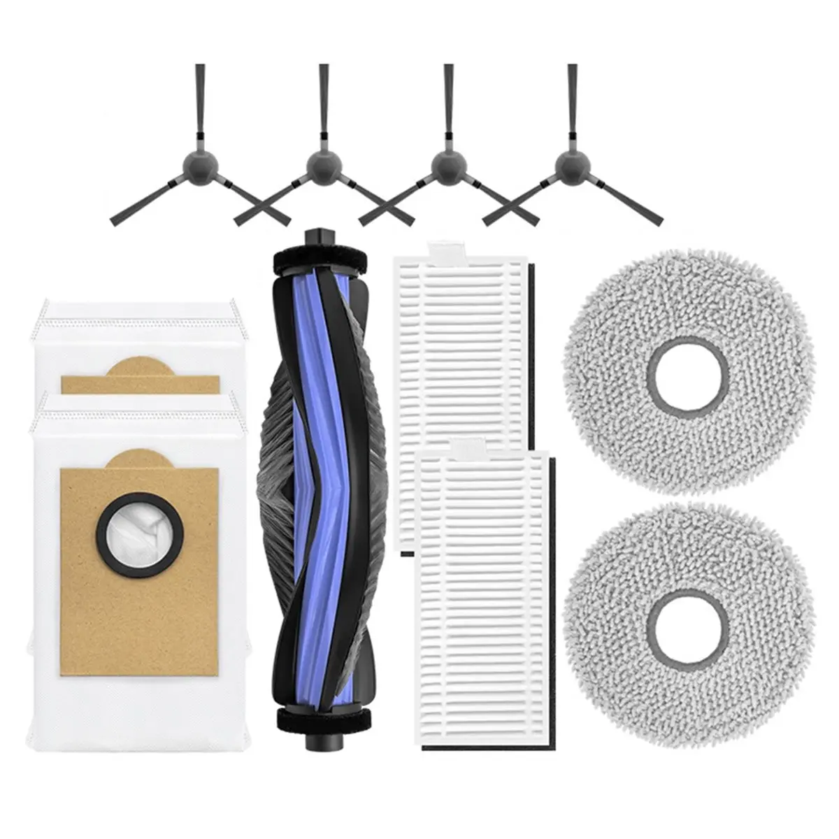 11 قطعة لأجزاء المكنسة الكهربائية الروبوتية M3، فرش جانبية رئيسية، وسادات ممسحة، مجموعة ملحقات أكياس الغبار #4