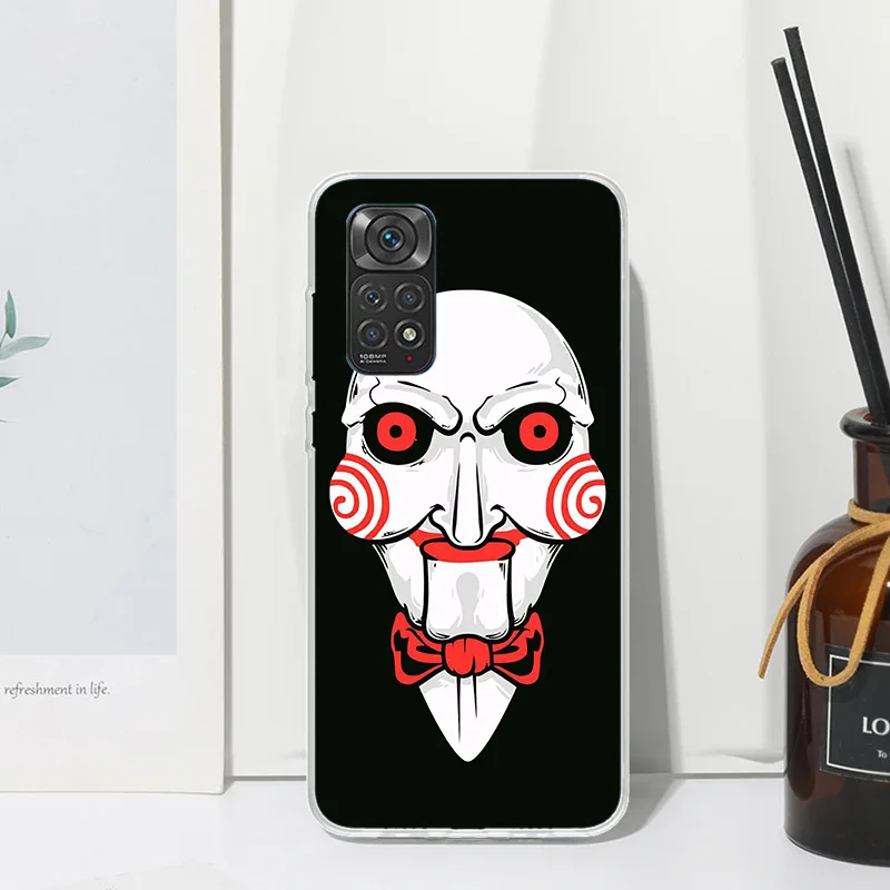 The Jigsaw Killer Horror Phone Case For Xiaomi Redmi Note 13 12S 11S 10S 12 11E 10 Pro Plus 11T 9S 9 8T 8 7 Art Fundas Back Cove