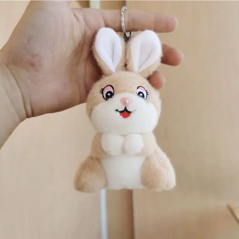 new so sweet rabbit lovely  Creative   fashione pretty lucky bunny Pendant lifelike decorate Doll Keychain couple gift