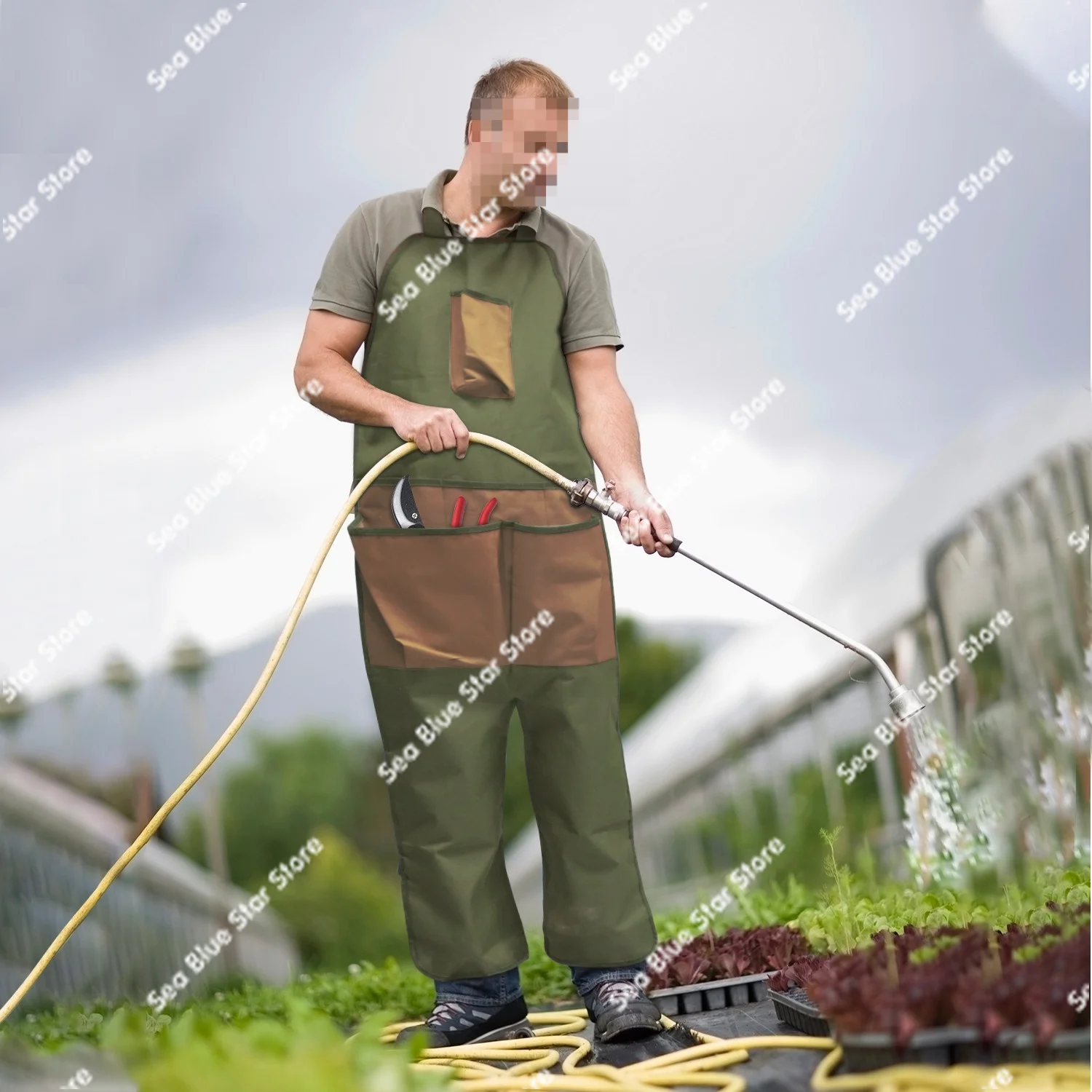 New gardening leggings apron garden trim multi-pocket outdoor picking, anti-dirty apron