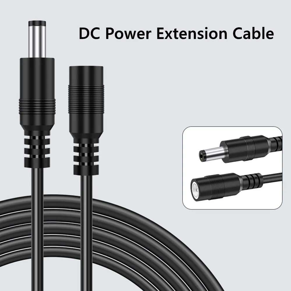 DC 12V Extension Power Cable 5.5*2.1mm Male To Female Connect Electrical Wire 0.5m 1m 2m 3m 5m 10m For LED CCTV Camera Adapter