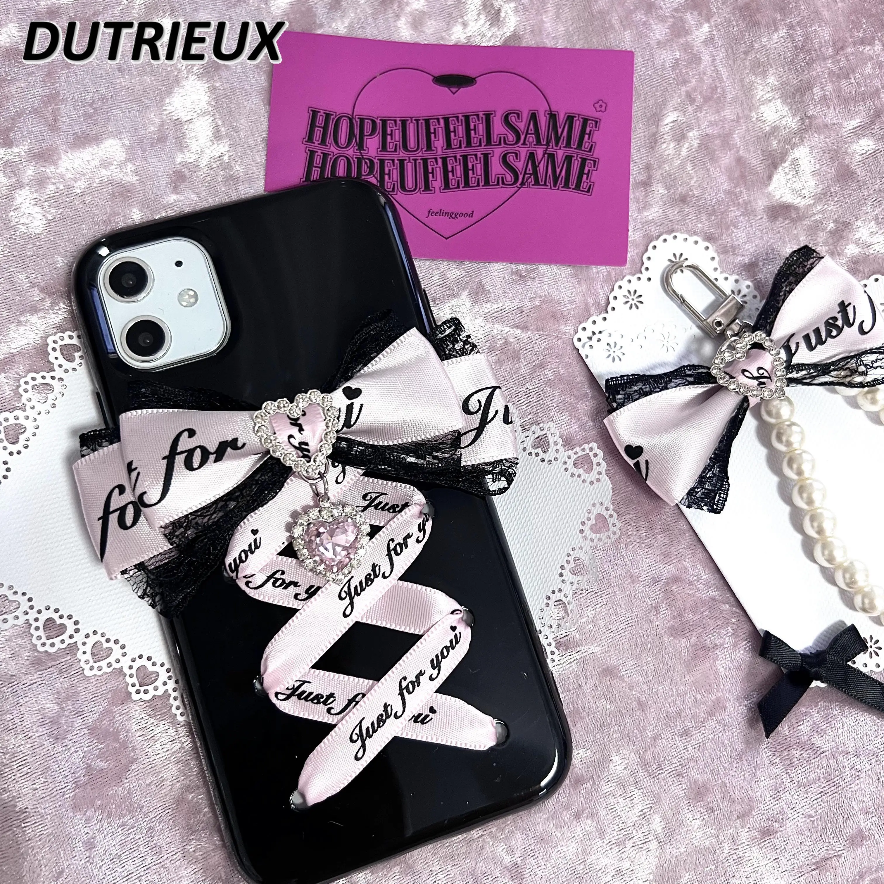 Hot Girl Bow Japanese Style Sweet Retro Phone Case for IPhone 13promax Iphone15 14promax 15plus Mobile Accessories Phone Cases