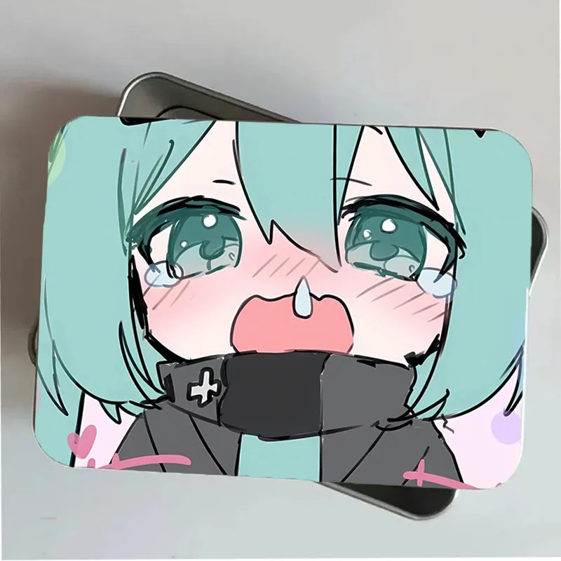 

Hatsune Miku Storage Box Kawaii Child Cartoon Figure Cosplay Jewelry Props Sticker Collect Girl Expression Pack Birthday Gift