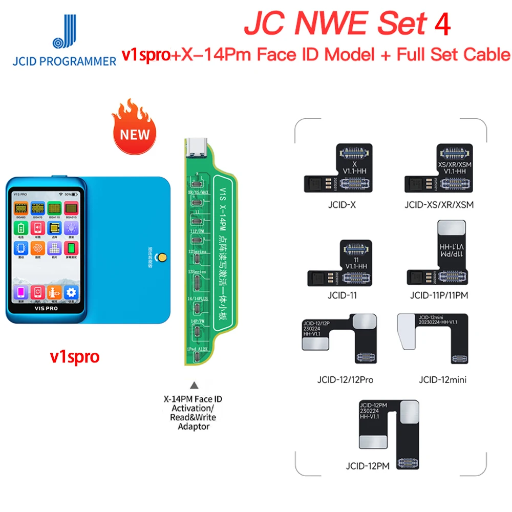 NEW JCID JC Tag Face id Flex Cable for IPhone X XR XS MAX 11 12 PRO MAX Mini Dot Matrix Repair Read and Write Data