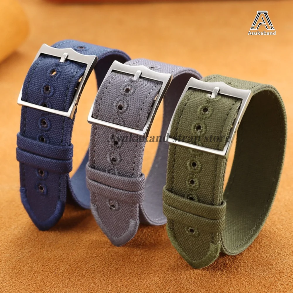 Nylon Watch Strap Universal 20mm 22mm for Omega for Seiko Band Premium Canvas Army Watchband Replacement Watch Belt Accessories
