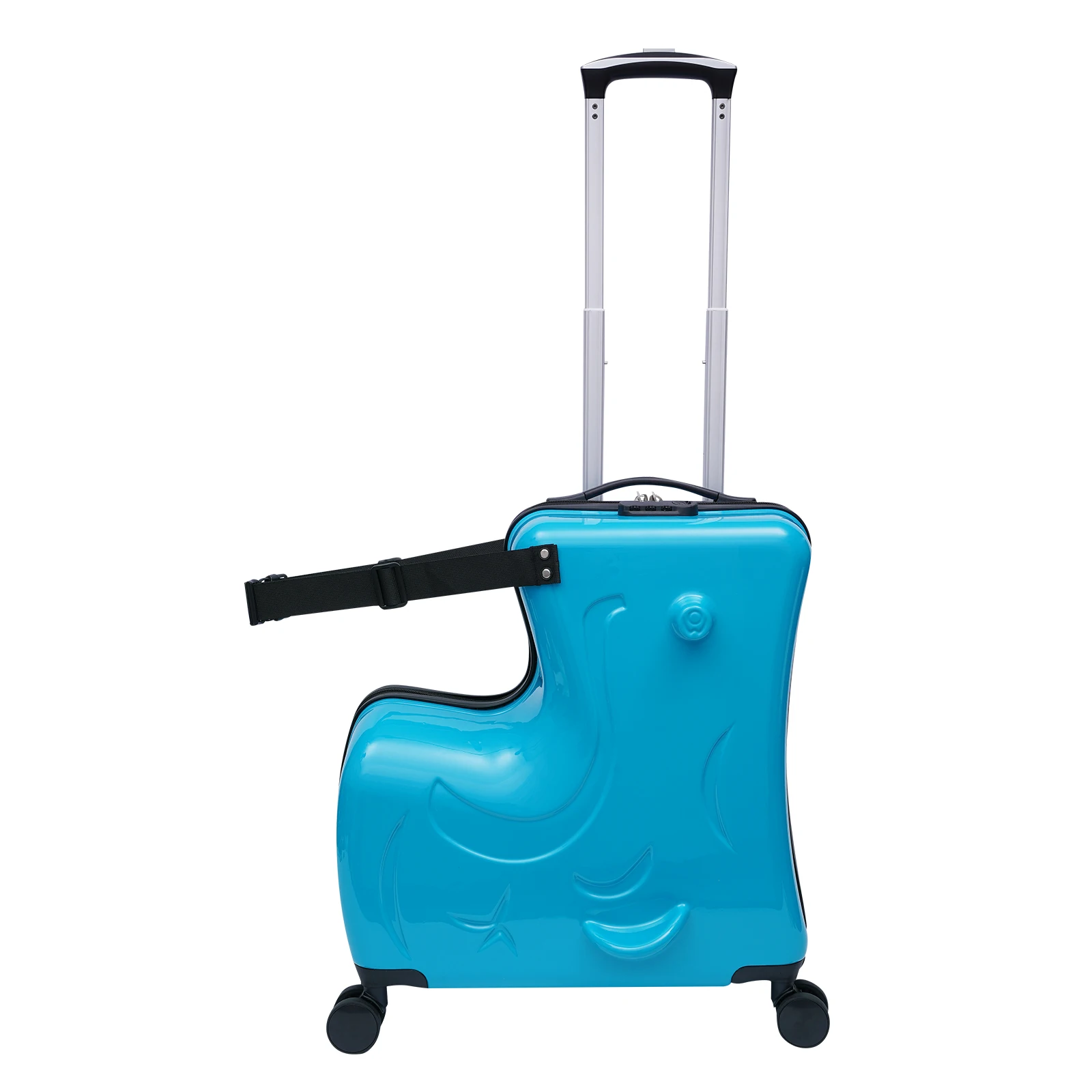 Ride-On Suitcase - Riding Luggage with Double Row Wheels - 20 inch Children's Luggage - Children's Suitcase with Safety Belt