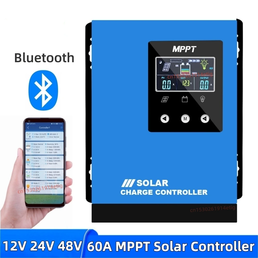 

40A 60A MPPT Solar Charge Controller 150V PV Regulator For 12V 24V 48V Lead Acid Battery/12V Lithium Battery/12V LiFePO4 Battery