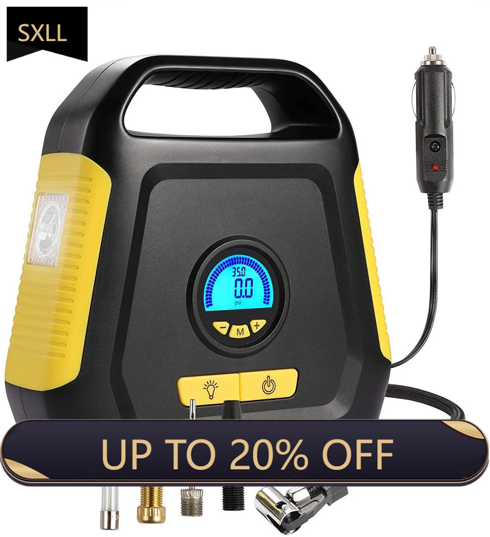 

SXLL High Voltage Battery Power Car Tire Pump Tire Compressor 12v Air Pump Portable Tire Pump