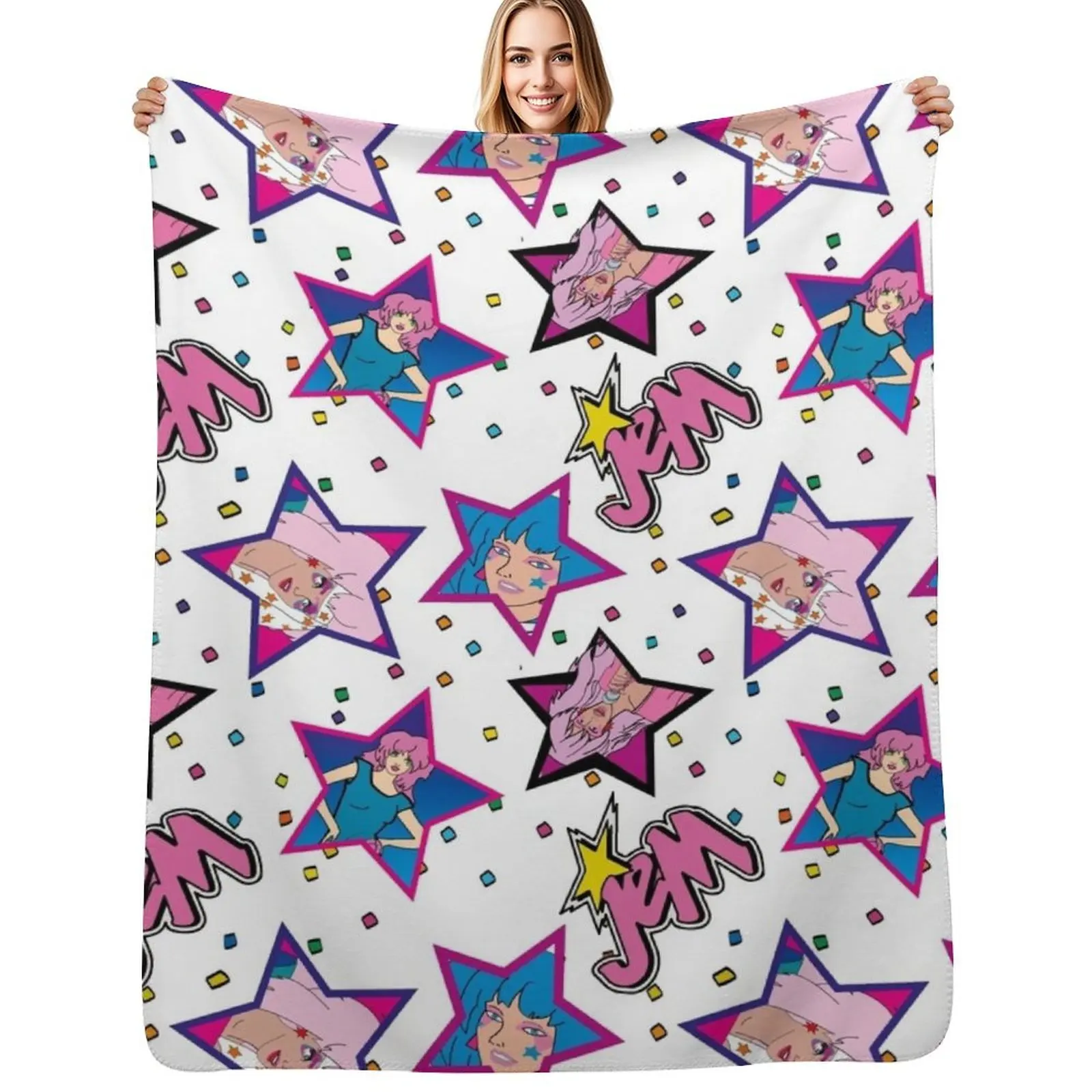 

jem and the holograms Throw Blanket halloween Hairy Winter beds Blanket