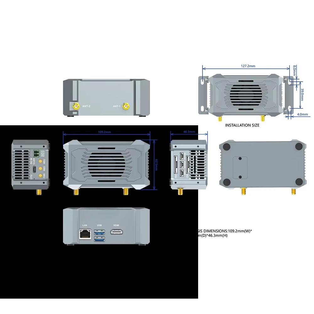 70/100  Light Weight AI Edge Computer 8GB/16GB 128PCIE SSD EDGE Computing Box IoT Gateway for  Inspection and Delivery