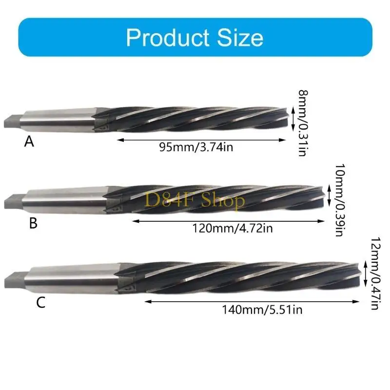 

D84F Professional Helical Taper Machine Reamer Suitable for Efficient Cutting in Various Materials with 8 Flute Configuration