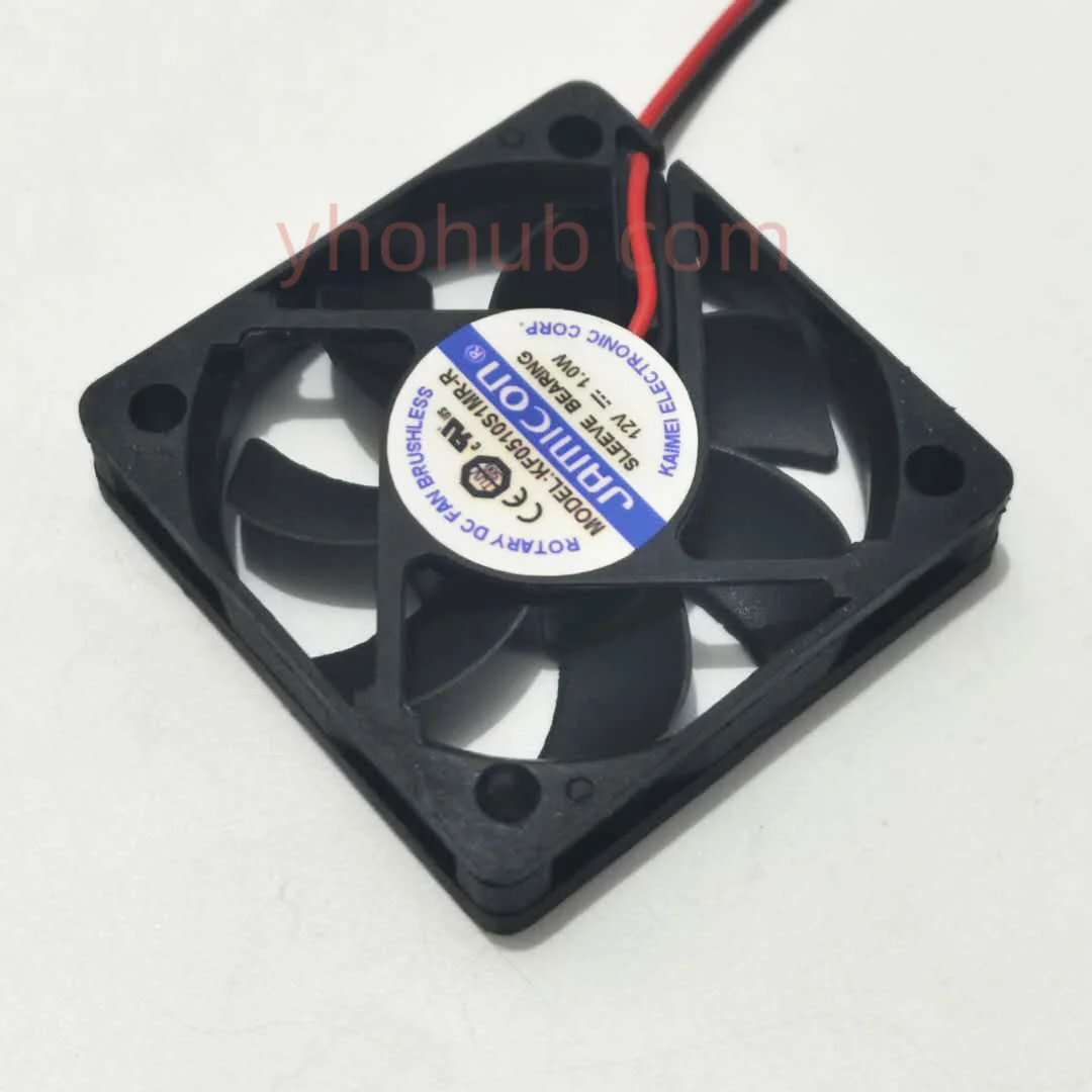 Jamicon KF0510S1MR-R DC 12V 1.0W 50x50x10mm 2-Wire Server Cooling Fan