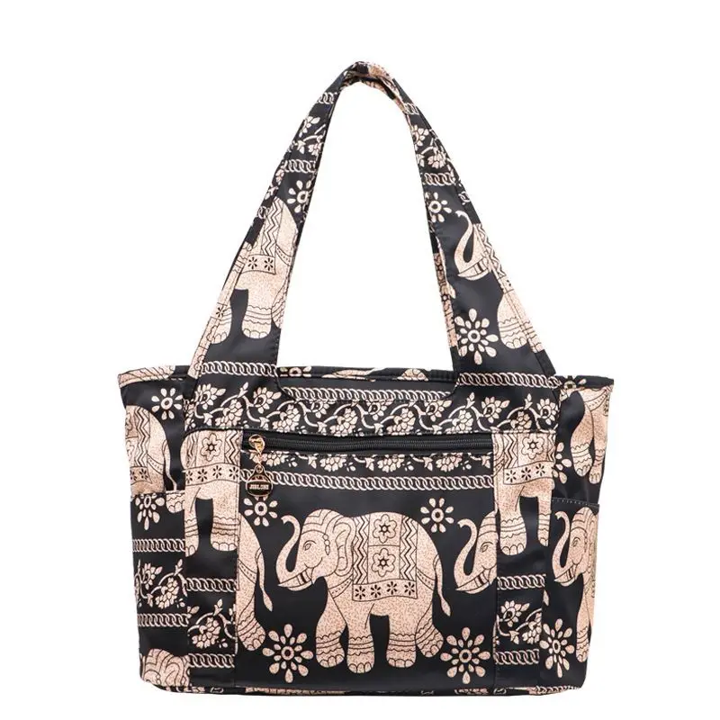 2023 New Premium Printed One Shoulder Women Handheld Versatile Casual Multi Pocket Fashion Travel Oxford Nylon Fabric