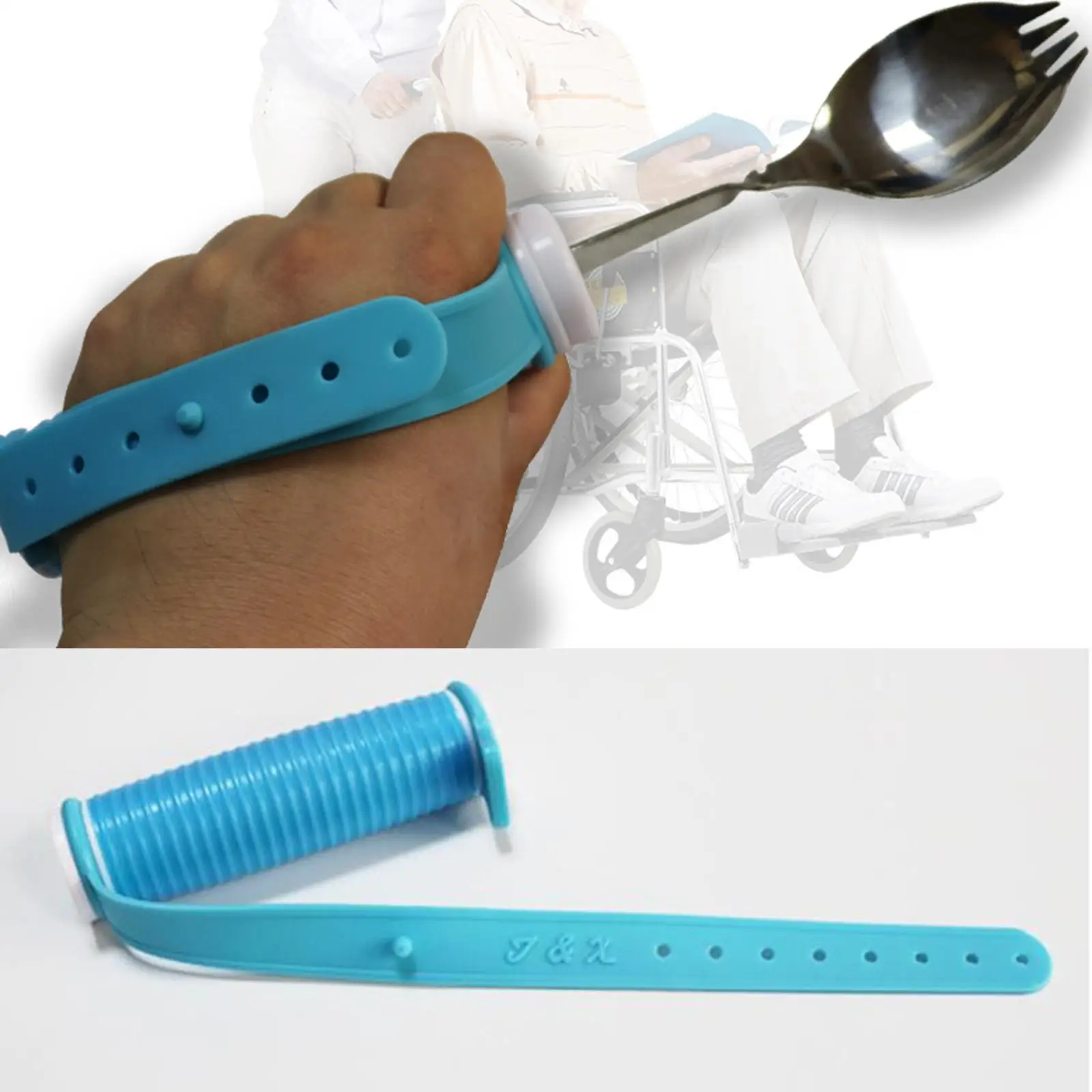 

Easy Grip Spoon Fork Anti-Shake 360 Rotating Spoon Stainless Steel Drinking for Elderly Handicapped Nursing Homes