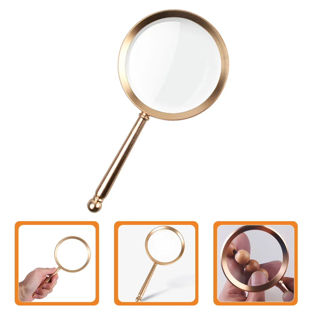 

Handle Design Magnifier Handheld Reading Glass Elder Simple Practical Long Lasting Use Home Tool Biological Observation