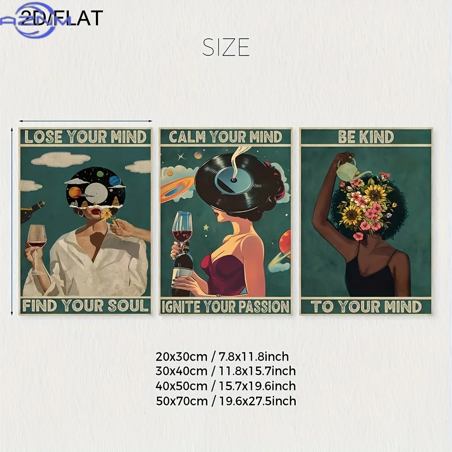 2D Flat 3pcs/Set 
