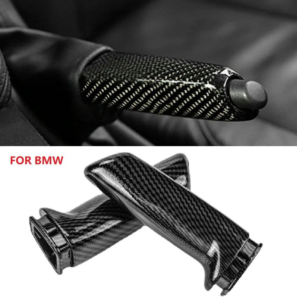 

Car Carbon Fiber Style Hand Brake Cover FOR BMW E46 E90 E92 F30 F32 F80 Car Interior Decoration Anti-slip Handbrake Covers