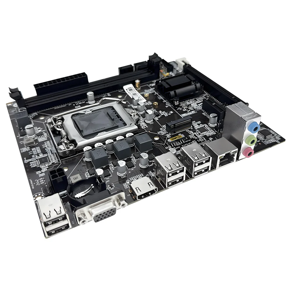 MOUGOL H61M płyta główna do gier M.2 NVME PCIEx16 DVI obsługuje dwukanałowy DDR3 RAM Intel Core 2/3 Gen CPU LGA1155 dla pulpit PC