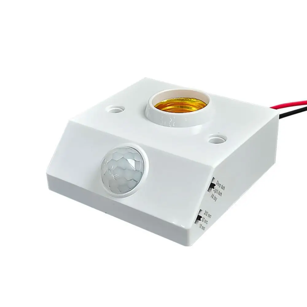 Smart PIR Induction With light Control Switch E27 LED lamp Base lamp Holder Bulb  Adapter Detector Wall Lamp Holder