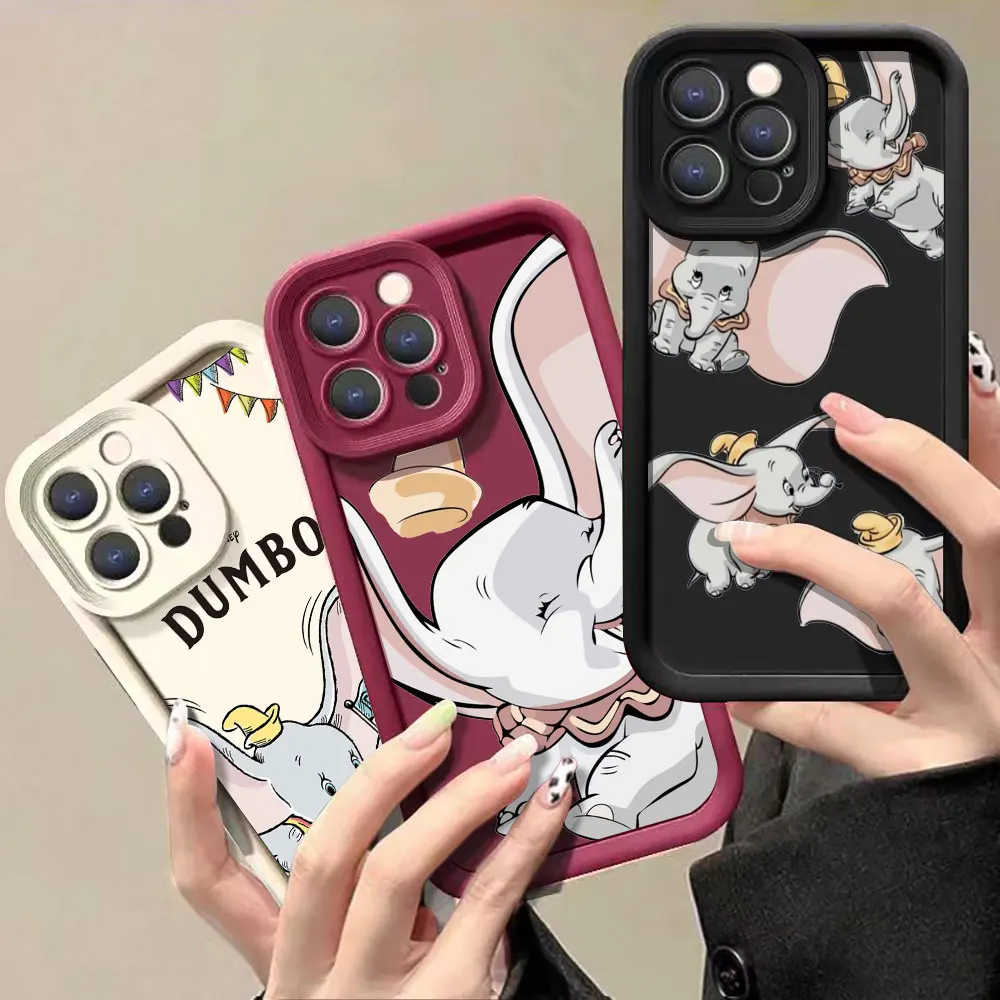 Disney Dumbo Cute Elephant Phone Case For Realme C67 C65 C63 C55 C53 C35 C33 C31 C30 C21 C21Y C20 C15 C12 12 11 8 Pro Plua Cover