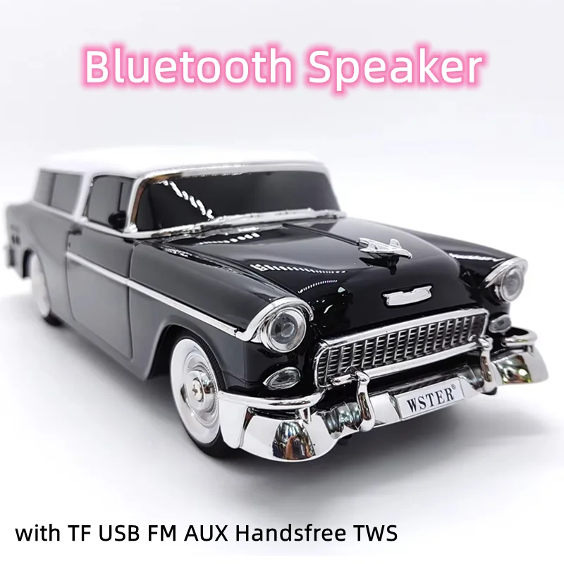 

Wireless Bluetooth Speaker Subwoofer Support U Disk TF Card Fm Radio Portable Shocking Bass Vintage Stereo Soundbox caixa de som