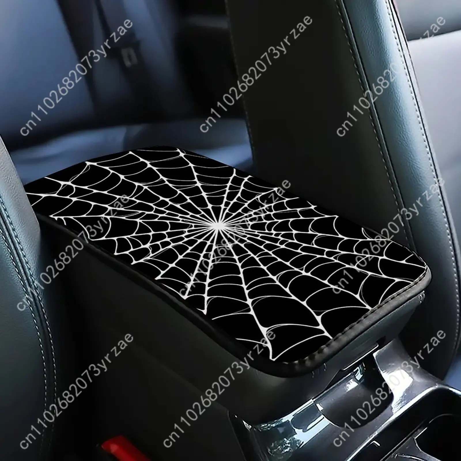 

Night Spider Web Universal Car Armrest Cushion High Quality Non-Slip Car Armrest Cover Elastic Straps Car Interior Accessories