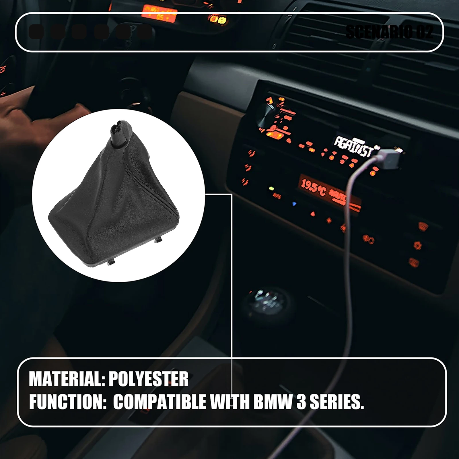 

PU Protective Car Shifts Lever Cover Dust Proof Manual Transmission Knob Handle Scratch Resistant Shifts Knob Cover