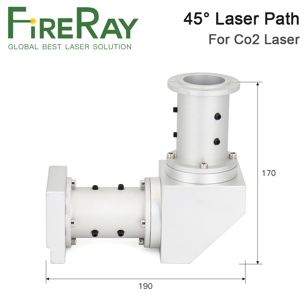 تحويل FireRay-Galvanometer ، مسار ليزر لثاني أوكسيد الكربون والألياف ، علامة جزء في الألياف ، التعليم بالليزر ، آلة الحفر ، 45 درجة