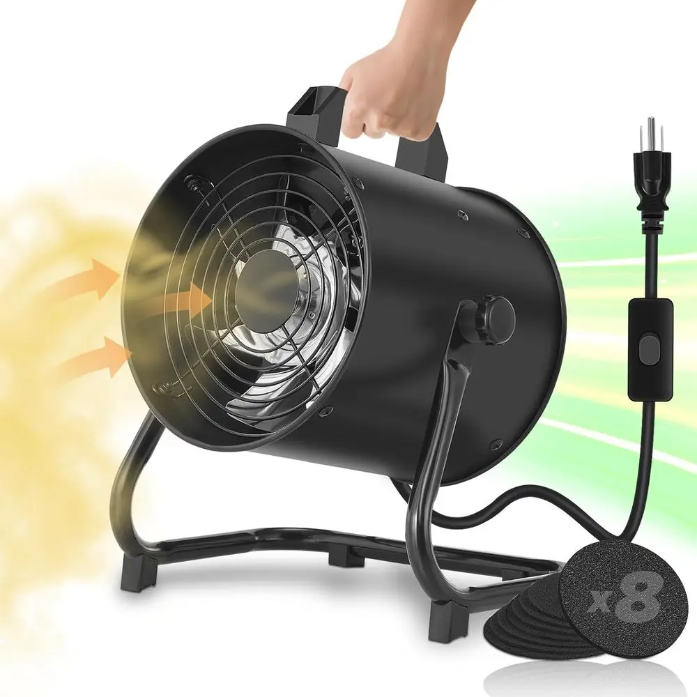 

8-дюймовая портативная вытяжка, кухонная вытяжка с переключателем, настольная вытяжка, эффективная кухонная вентиляция 455 см, 120 ° Регулируемый