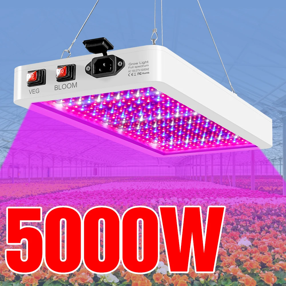 

LED Phytolamp Full Spectrum Plant Growing Light Indoor Flower Seeds Hydroponics LED UV Lamp For Greenhouse Grow Tent 4000W 5000W