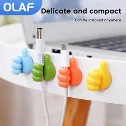 Silicone Cable Organizer Clip Holder Thumb Hooks Wire Desk Wall Hooks Storage Cable Multifunctional Protector Cable Management